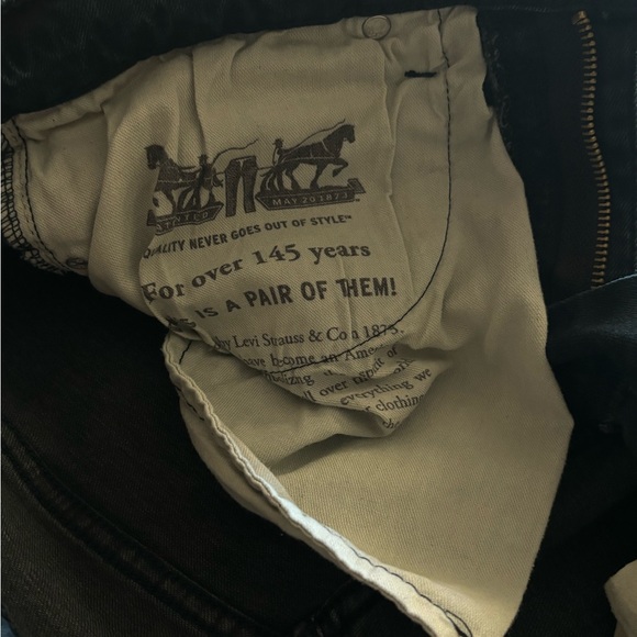 Men's LEVIS 514 Black Label Straight Fit     33 X 30 Dark Wash Stretch Jeans - Picture 13 of 15